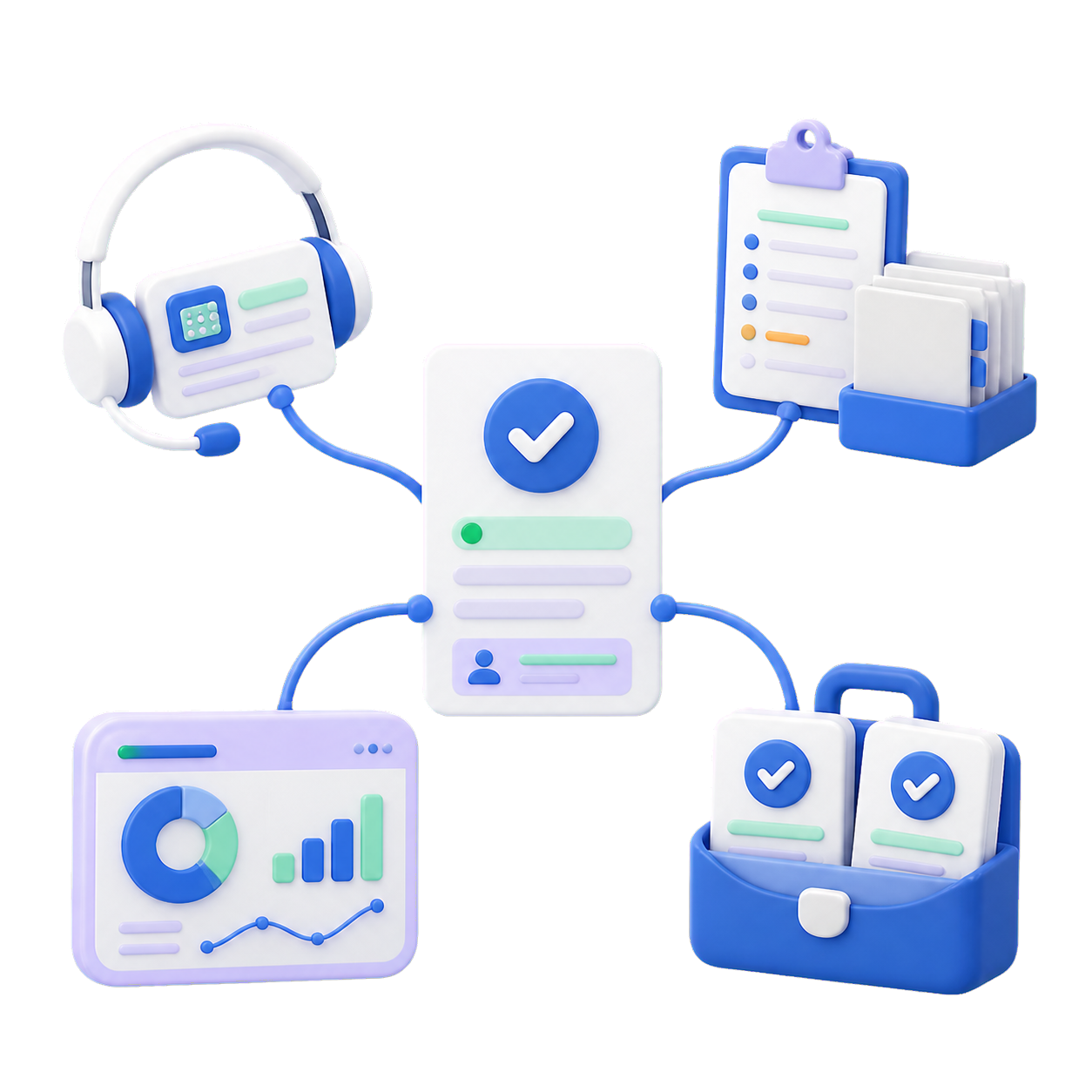 One eligibility result connected to front desk, billing, practice leadership, and service-team work